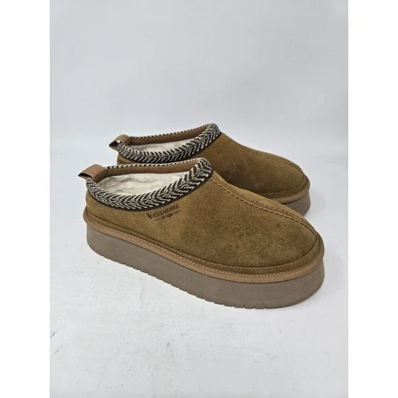 Koolaburra by UGG Burree Womens Slippers Sz 8 Chessnut Platform Shoe - Picture 3 of 9